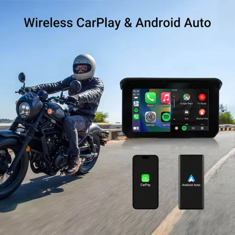 OTTOCAST Wireless Carplay & Android 5" Screen + Cameras For Motocycles