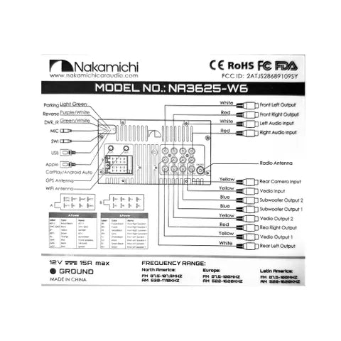 Nakamichi 6.8" Head Unit