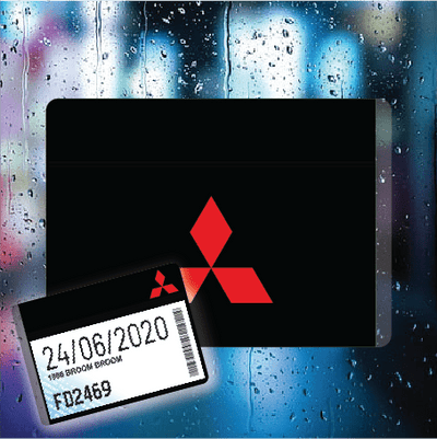 Mitsubishi Red Emblem Rego Pouch