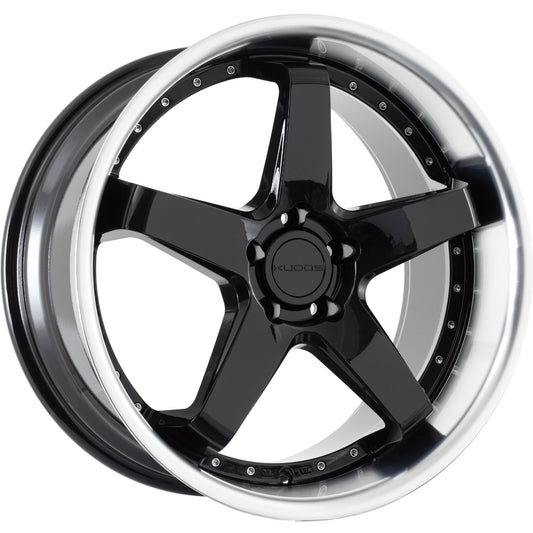 Kudos Bathurst 18x8 Black Polished Lip