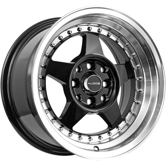 Kudos Manila 15x8" Black Polished Lip